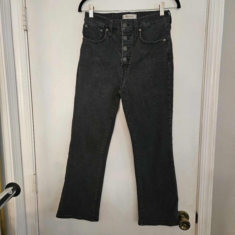 MADEWELL Cali Demi-Boot Jeans in Bellspring Wash Button-Front Edition 28